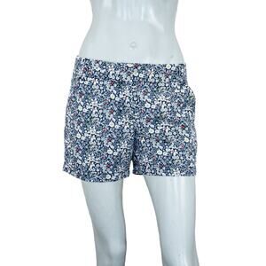 J.Crew LIBERTY art Fabrics Women's Blue Floral chino Shorts size 2